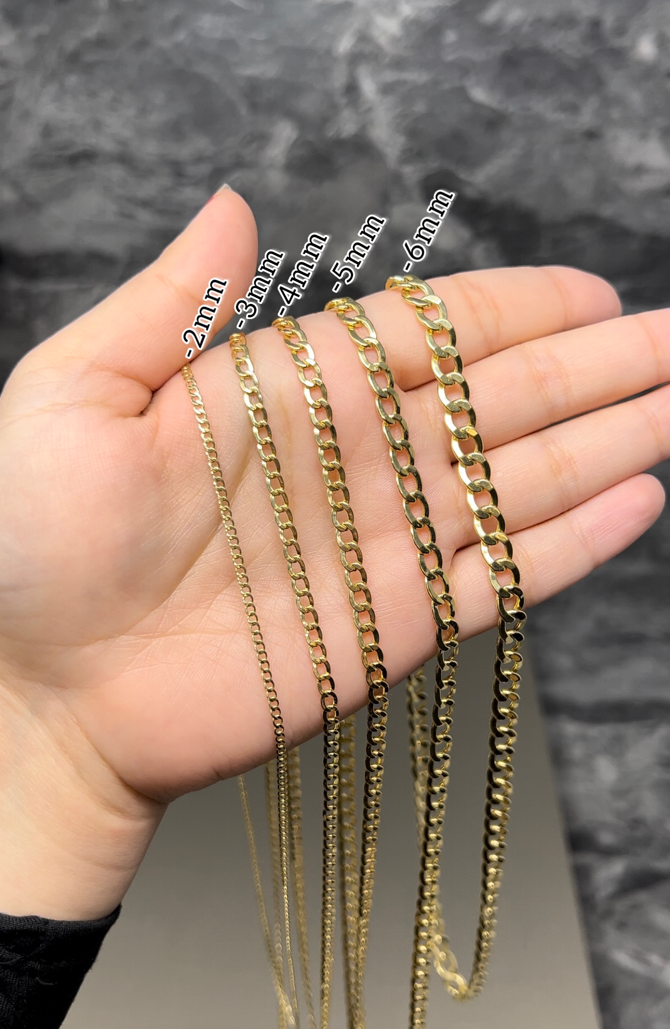 "Massive 585er(14k) Gold Panzerkette 2mm"