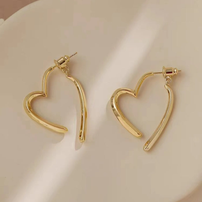 Sterling Silber Herz Design Ohrringe