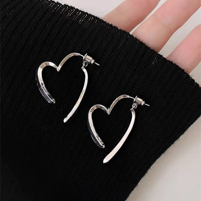 Sterling Silber Herz Design Ohrringe