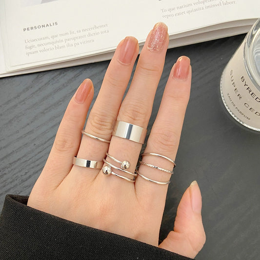 Mode Schmuck Ringe Set Hot Selling Metall Hollow Runde Öffnung Frauen Finger Ring für Mädchen Lady Party Hochzeit Geschenke